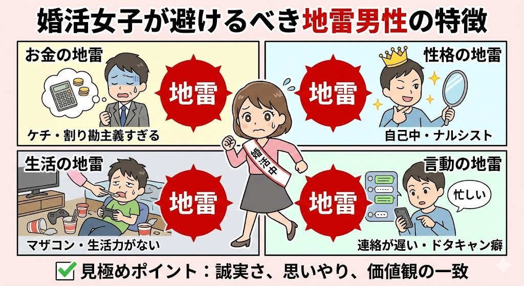 婚活女子が避けるべき「地雷男性」の特徴4選!時間の無駄を防ごう