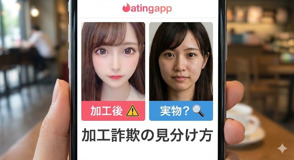 【マッチングアプリ】会ってガッカリ…を防ぐ!「加工詐欺」写真の簡単な見分け方