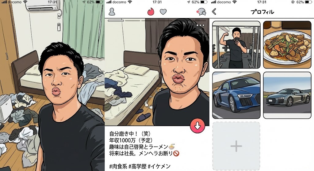 【マッチングアプリ】「いいね」が来ない男性のプロフィール失敗例 5選