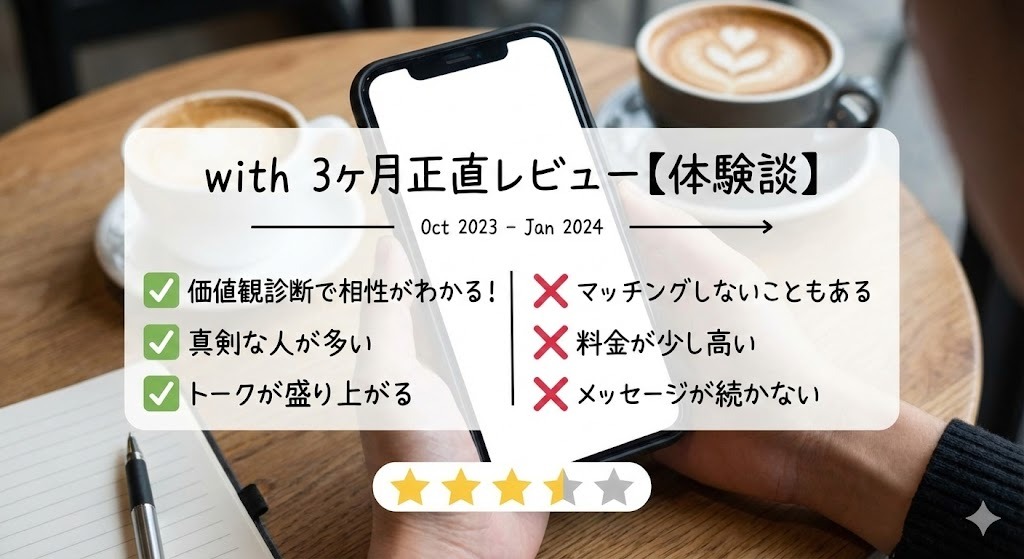 withを3ヶ月使った正直レビュー【体験談】失敗から学んだ攻略法